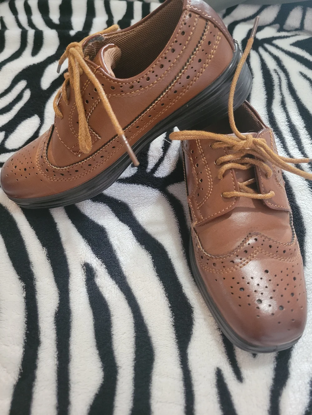 Deer Stags Toddlers' Brown Wingtip Dress Shoes